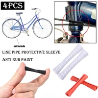 4pcs ultralight bicycle cable rubber protector sleeve anti scratch durable line pipe cover for shift brake cycling accessories