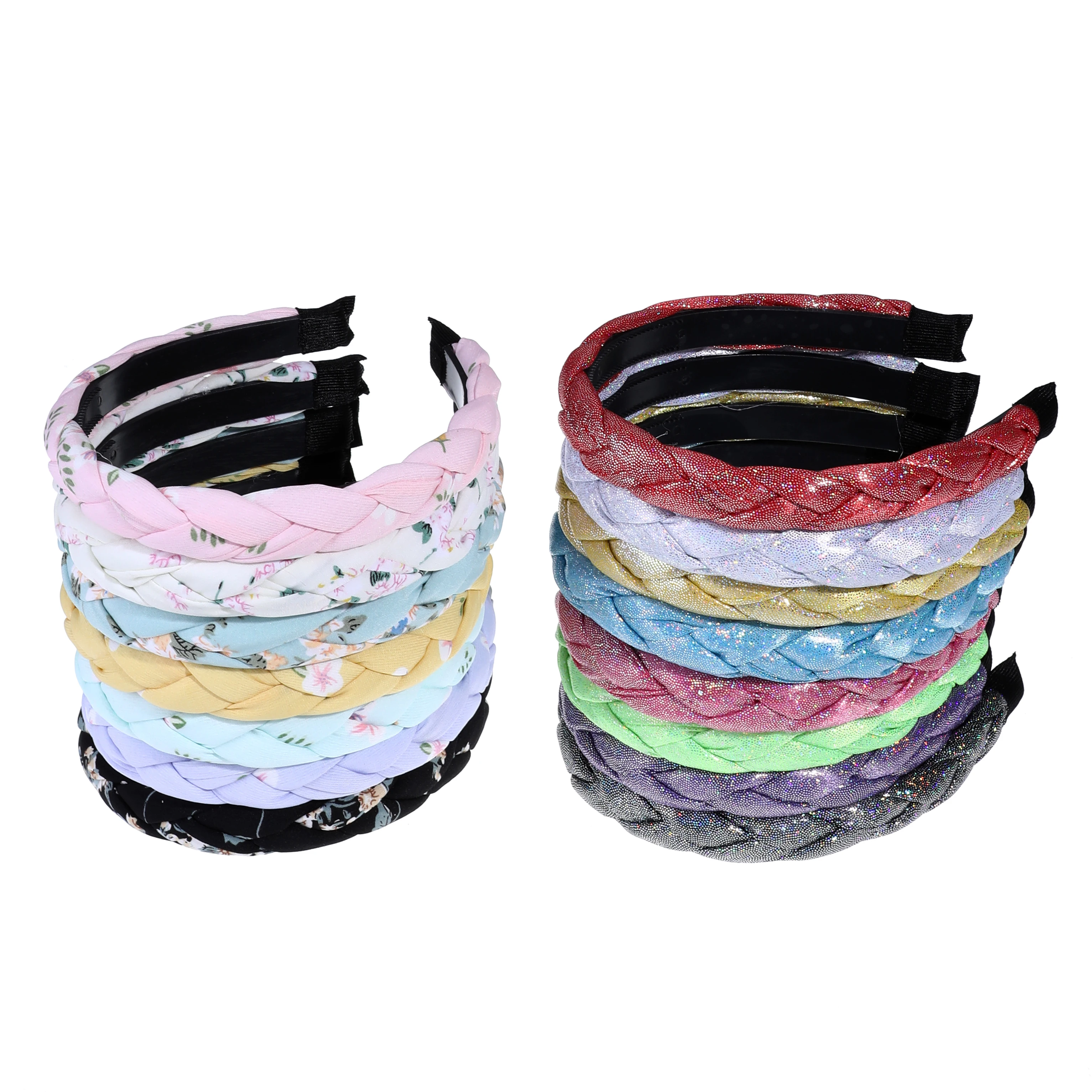 

All Year Women Accessories Shiny Weaving Headbands Braided Hoop Fashion Hair Bands Bezel Headdress