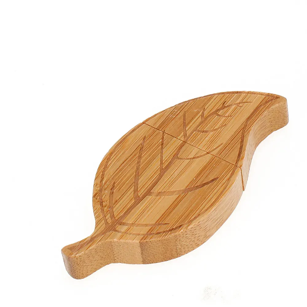 

Pendrive Natural Wood Bamboo Leaves Memory Stick U Disk Pendrive Box 2.0 4G 8Gb 16Gb 32Gb 64Gb Usb Memory Card Pen Wedding Gift