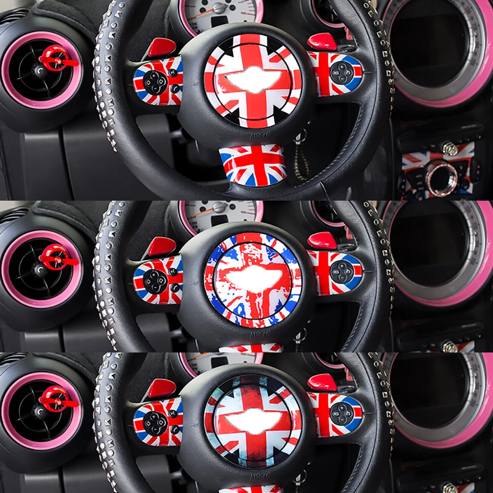 3D наклейки на рулевое колесо Union Jack для MINI Cooper JCW R55 R56 R57 R58 R59 R60 R61 автомобильный