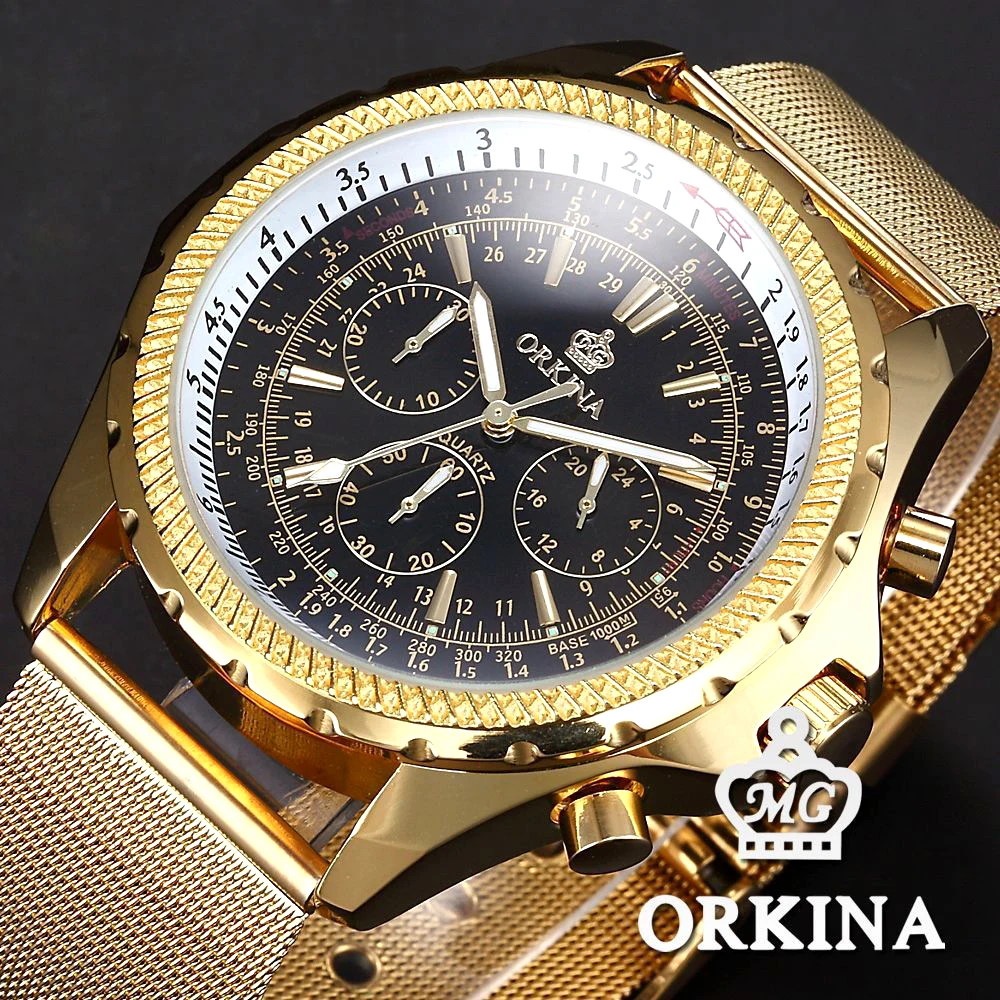 2020 Известный люксовый бренд золотые мужские наручные часы из нержавеющей стали с