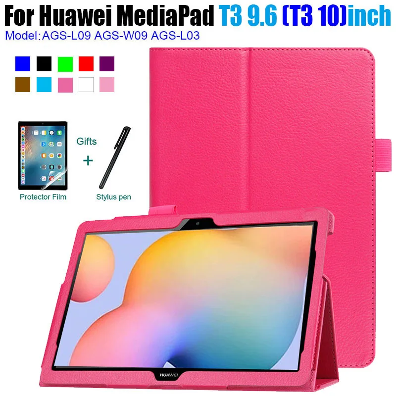 Чехол для Huawei MediaPad T3 10 из искусственной кожи с подставкой 9 6 AGS L09 L03 W09