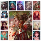 Полностью Квадратный бриллиант, 5D картина вышивка крестиком красивая красота леди сексуальная принцесса цветок рыба 3D DIY дрель мозаика 564