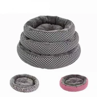 cong fee round plush dog bed soft long plush best pet dog bed winter warm sleeping cat bed mat cat house