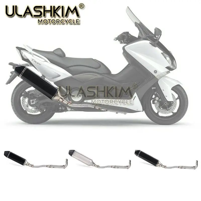 Мотоцикл глушитель полная система скольжения на средней трубы для Yamaha Tmax 500 530