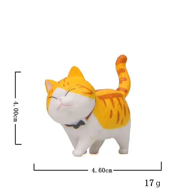 

Cute Mini PVC cartoon Model Cat Doll Figures Toy Fit Creative Individuality Handicraft Ornaments Decoration toy Action Figure
