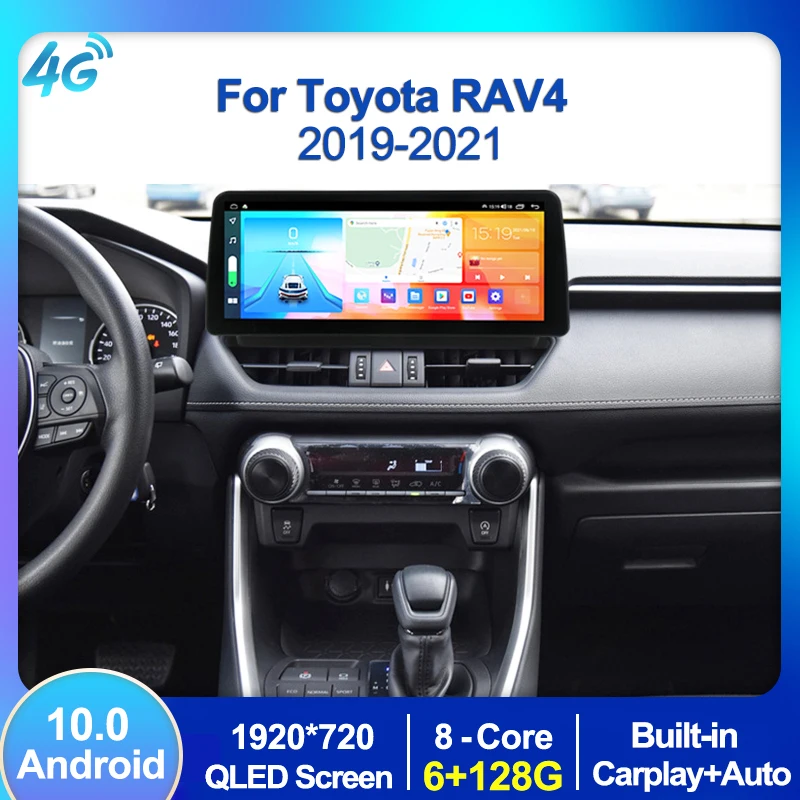 

Android 10.0 Car Radio GPS For Toyota RAV4 RAV 4 2018 2019 Multimedia Video Player DSP Carplay 6+128G QLED 1920*720 IPS Screen