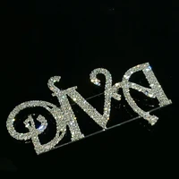 crystal handmade jewelry luxury large size of diva word brooch pin in sliver tone rhinestone jewelryaccessories unique gift