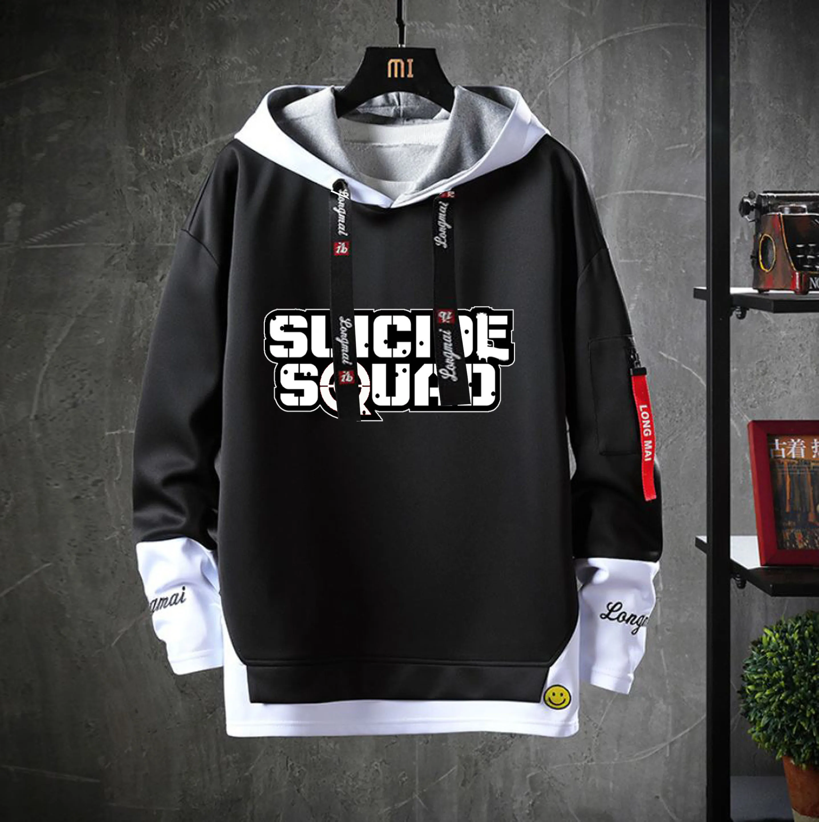 

Game anime Final Fantasy Hooded Unisex Fake Two-Piece Hoodies Sweatshirt Casual jacket Teenagers Costume cartoon