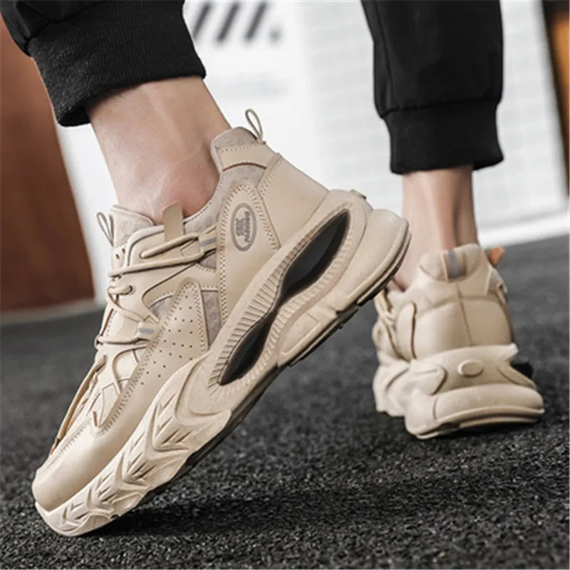 Кроссовки мужские Осенние повседневные на толстой подошве с сеткой