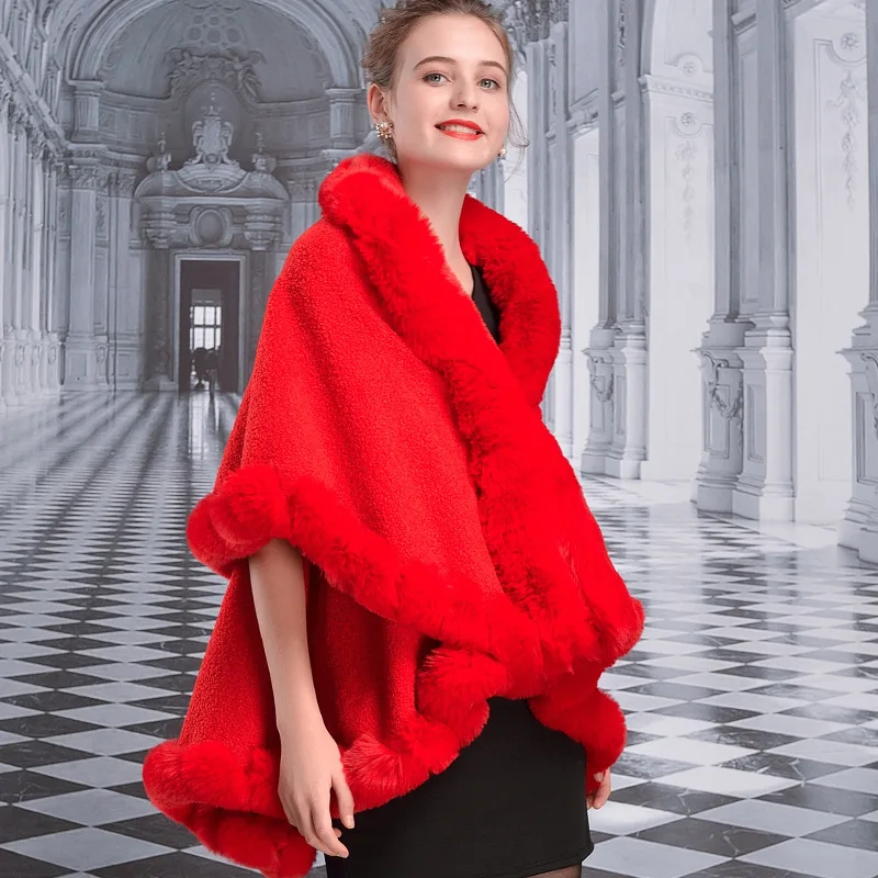 Новинка Осень-зима 1007 # европейский и американский стиль утолщенная шаль из меха