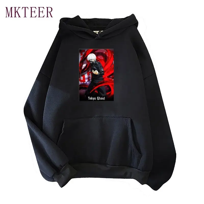 

Tokyo Ghoul 2021 Autumn Winter New Oversized Sweatshirt Anime Men Women Print Cartoon Pullovers Clothes Hooded Loose Streetwear