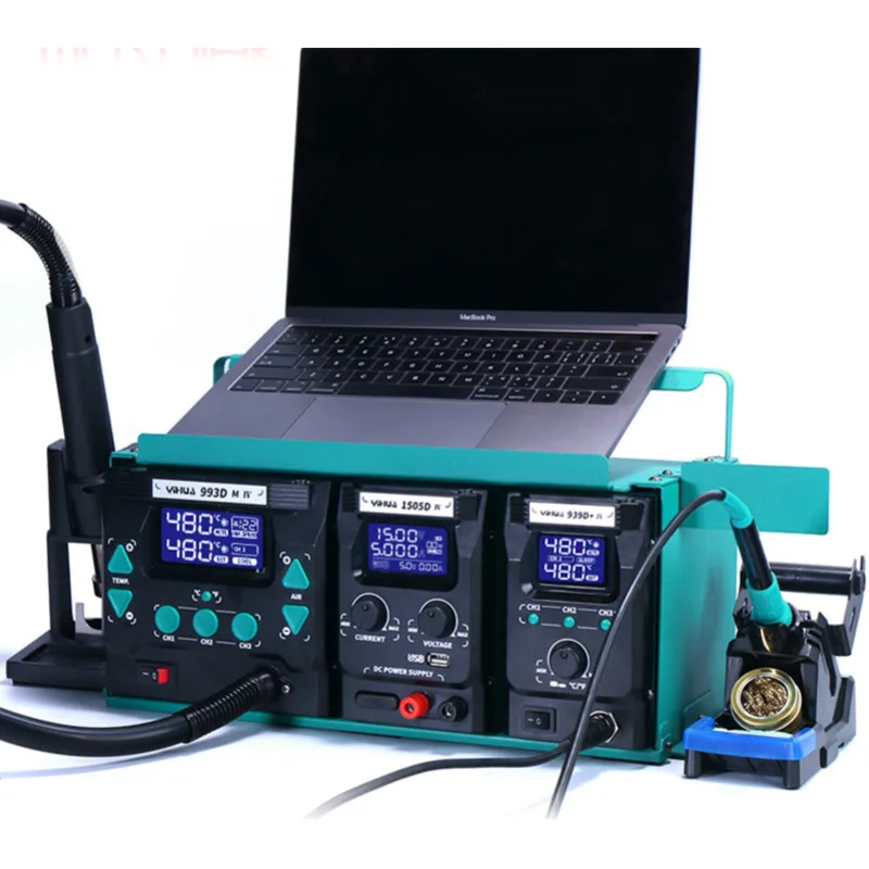 

YIHUA 813 3in1 Intelligent hot air solder table Power Supply Solder iron Disassembly Weld for mobile Phone Repair Set