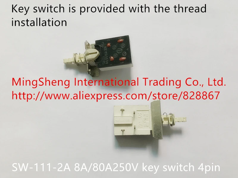 Оригинальный новый 100% SW 111 2A 8A/80A250V клавишный выключатель с 4 контактным разъемом
