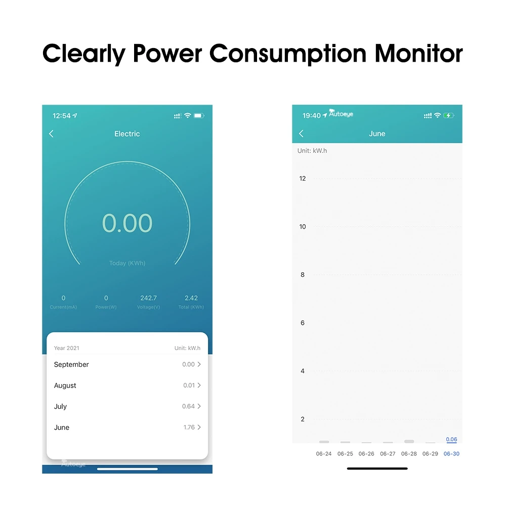 WiFi Smart Plug 16A EU Socket Tuya Life APP Работа с Alexa Google Home Assistant Голосовое управление Монитор