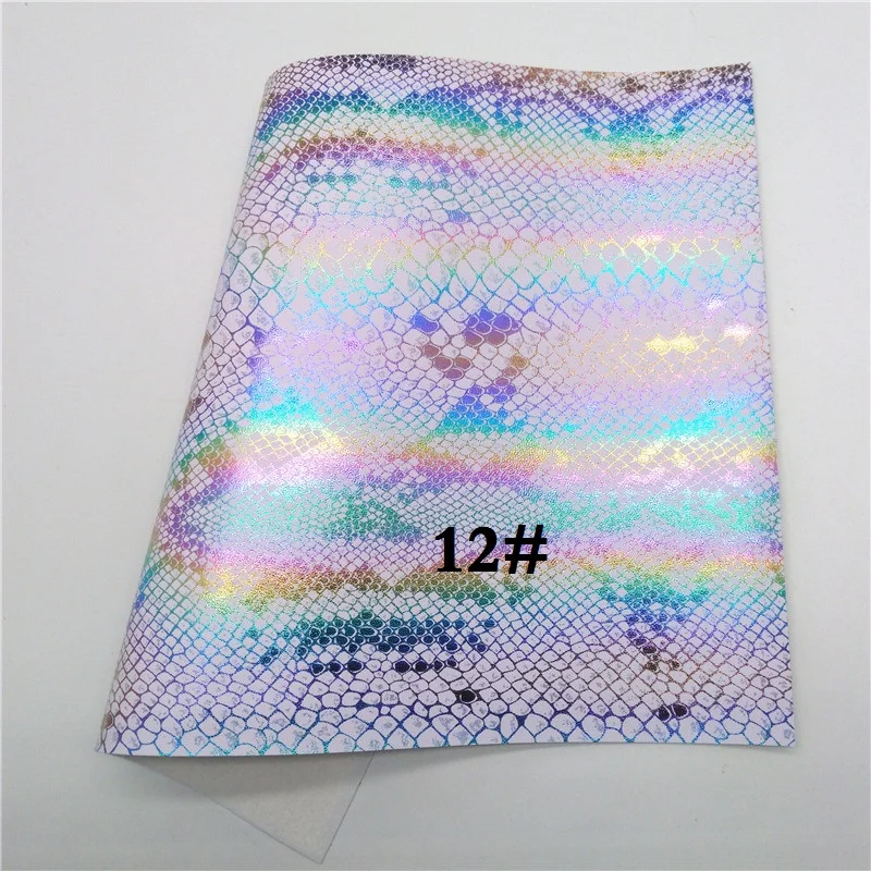 12 Glitterwishcome 21X29 см A4 размер винил для бантов Переливающаяся металлическая змеиная кожа, искусственная кожа листы для бантов, GM590A - Цвет: 12