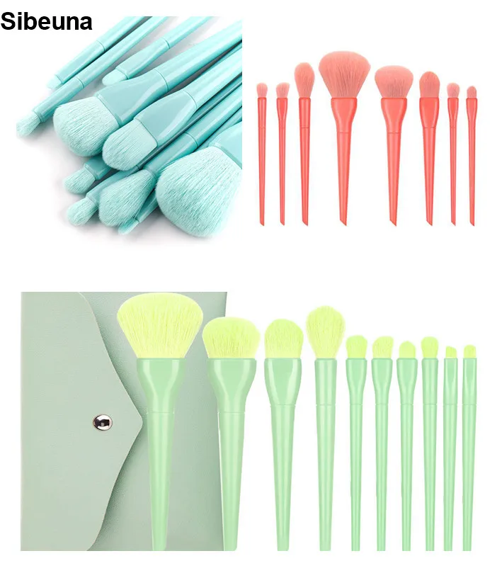 

10 Pcs Mini Travel Portable Soft Makeup Brushes Set Eye Shadow Foundation Powder Eyelash Lip Concealer Blush Make Up Brush Set