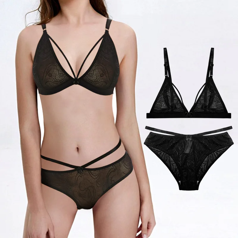 

Sexy Underwear Suit Thin Sexy Underwear Comfort Adjustment Bra Set