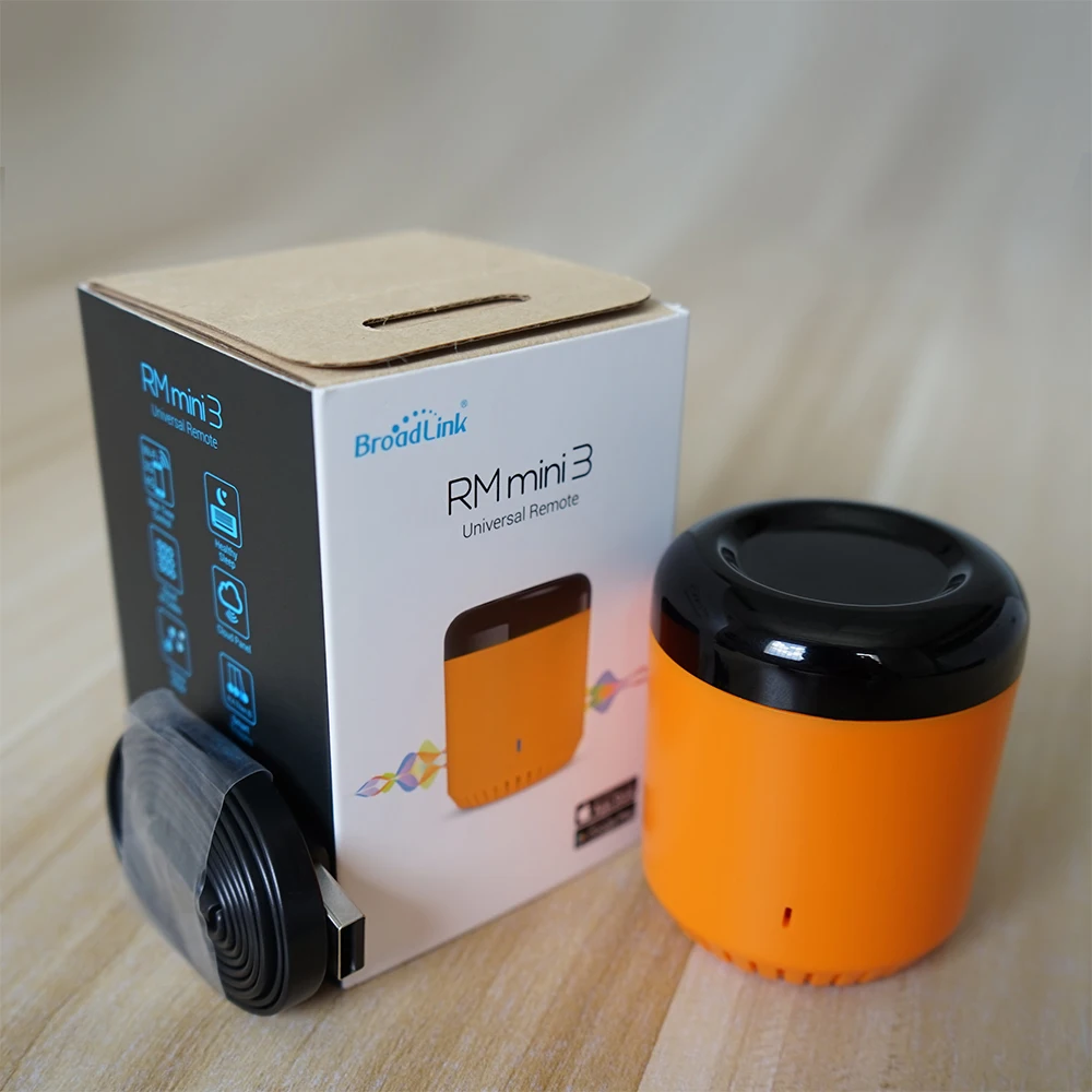 

Newest Broadlink RM Mini3 Orange All-In-One WiFi IR 38K Universal Remote Control Compatible with Alexa and Google Home
