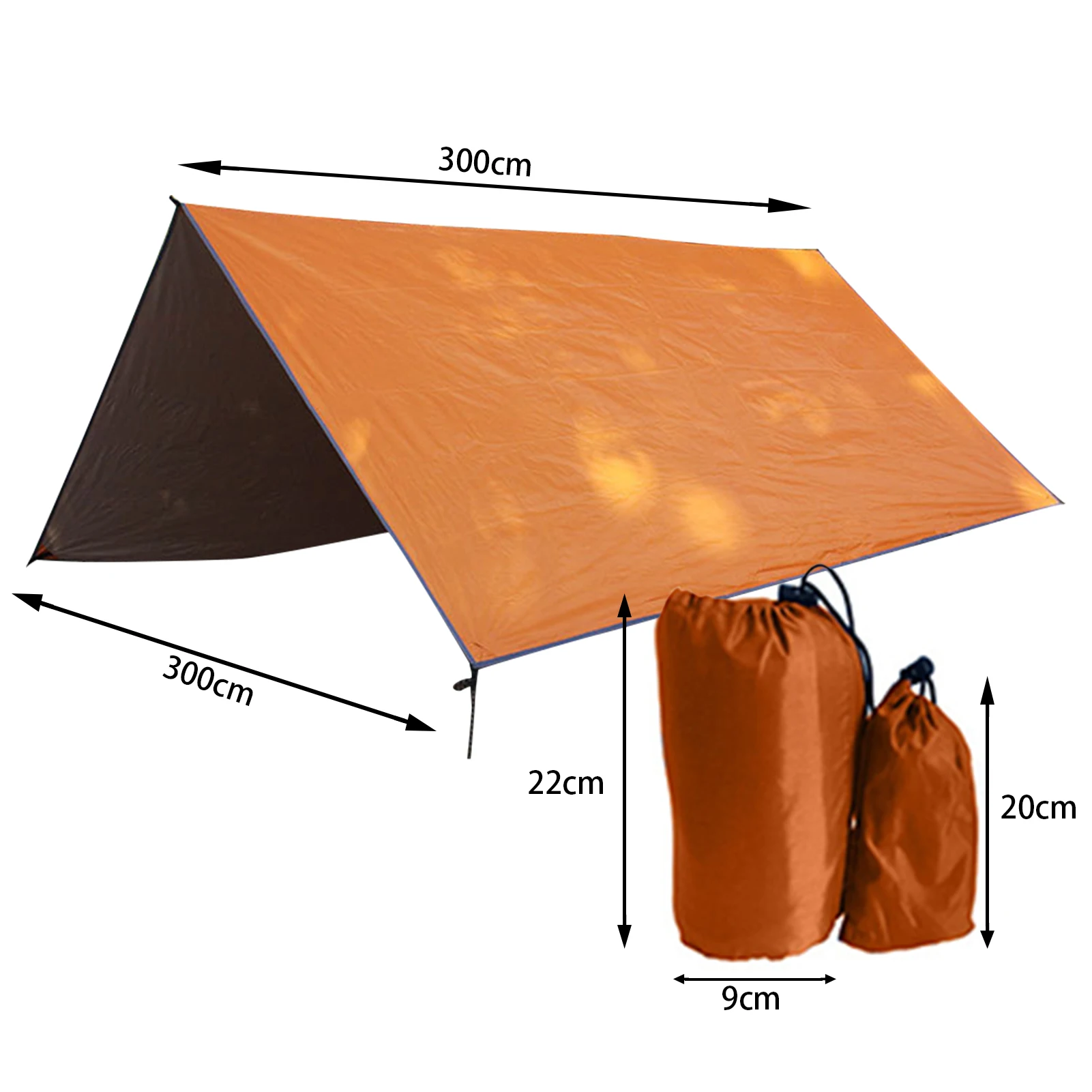 

Outdoor Canopy Waterproof Tent Tarp Shade UV Protection Hammock Rain Fly For Camping Yard Garden Canopy Sunshade Sun Shelter