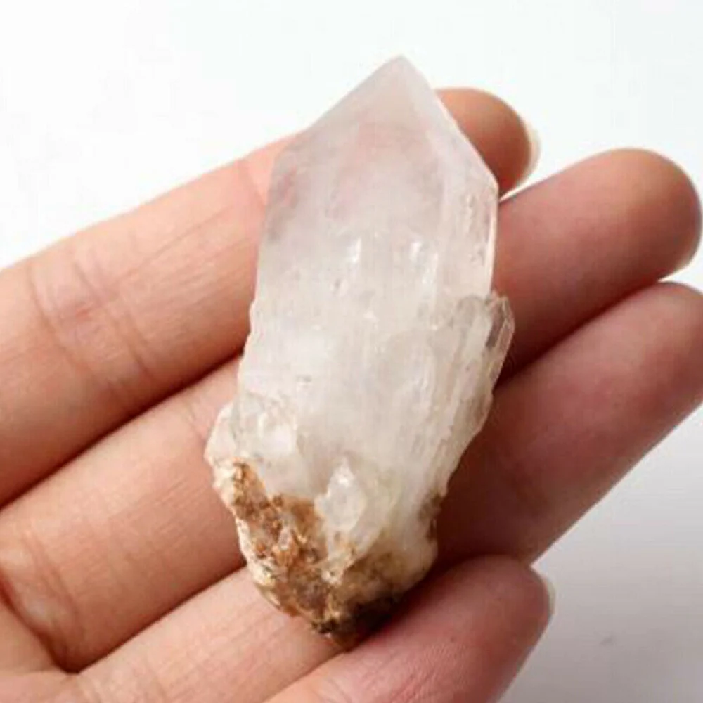 

3 Pcs/Set Natural White Crystal Point Cluster Wand Healing Stones Quartz Mineral Specimen Desk Adornments Home Decoration