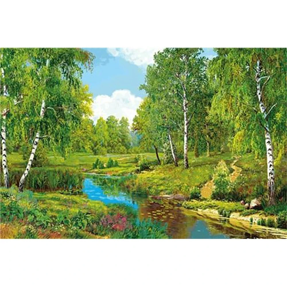 

Landscape Scenery DIY Cross Stitch 11CT Embroidery Kits Needlework Craft Set Printed Canvas Cotton Thread Home Dropshipping