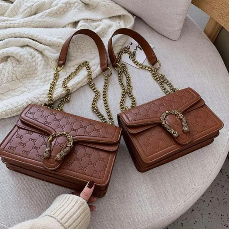 

Women's Bags 2021 Embossing Fashion Sac Femme Shoulder Bag Bolsos Retro Luxury Designer Handbags Chain Handbag messenger bag