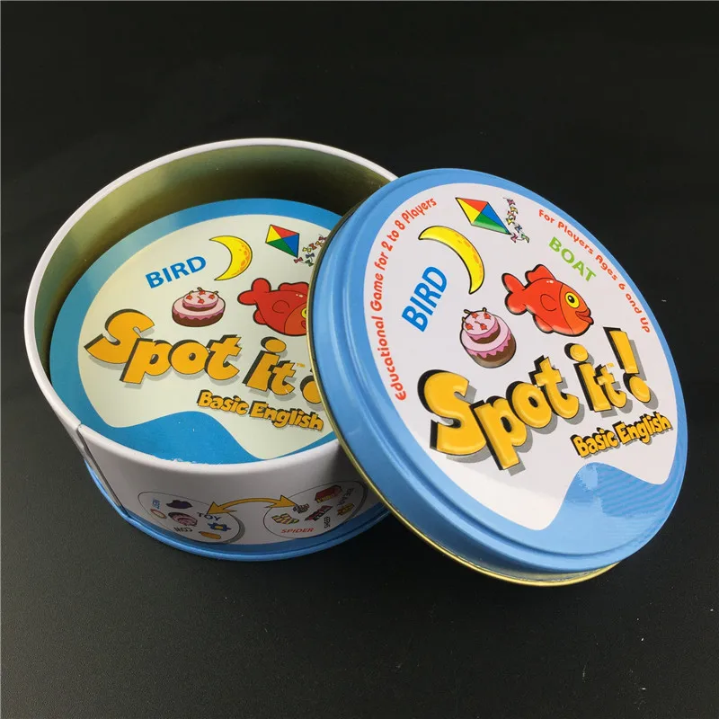 Игровые карты Spot it Dobble животные алфавит буквы цифры детские игрушки быстро