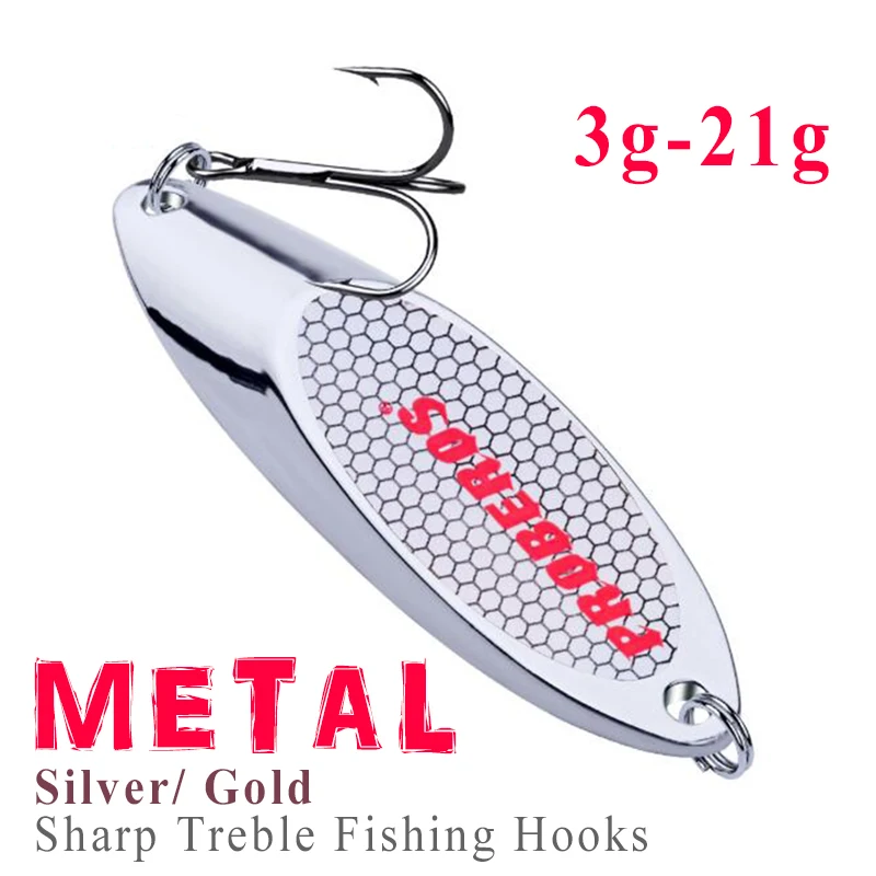 Популярная металлическая искусственная блесна Легкая рыба золотой серебряный