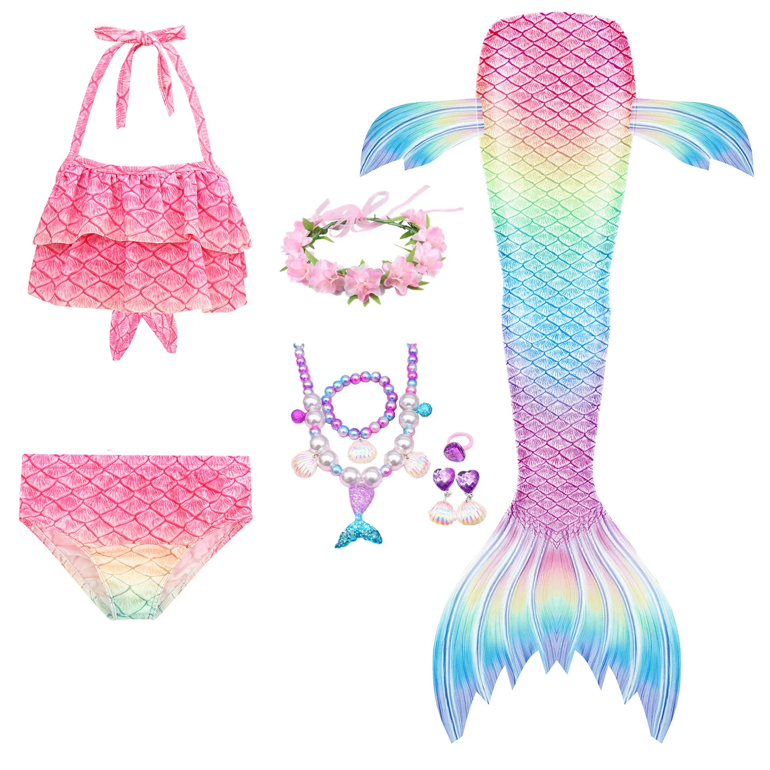 Детский костюм-бикини Русалочки для девочек От 3 до 12 лет | Тематическая одежда и