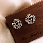 Yaologe блестящие красивые серьги Стразы с цветами 2020 пятиконечная звезда милые летние серьги-гвоздики ювелирные изделия для женщин