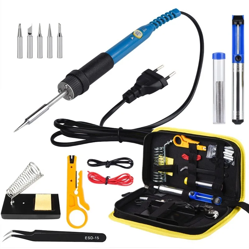 

908 Electric Soldering Iron Portable Digital Soldering Iron Electric Welder Tips Tin Solder for Soldering Welding Equipment Tool