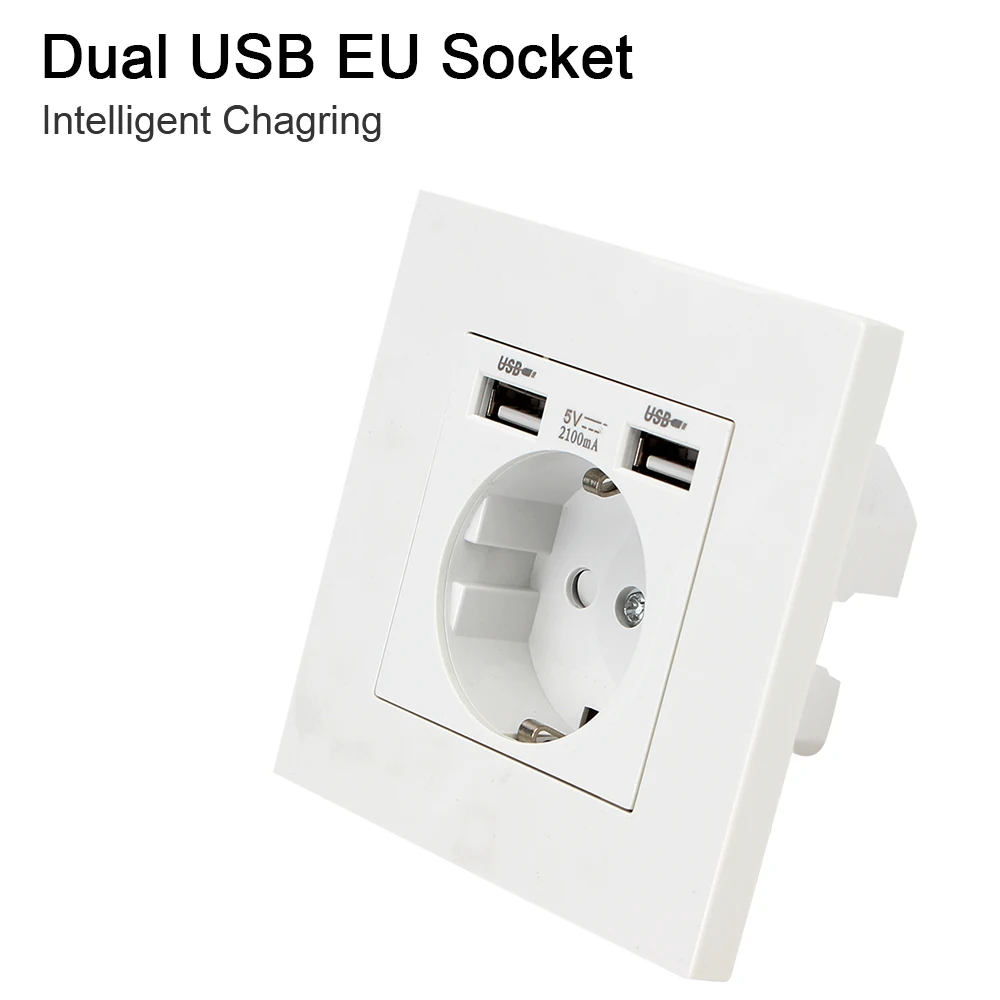 С USB-портом для замены 5 В 2 1 А 110-250 панель ПК настенная USB-розетка 16 розетки с