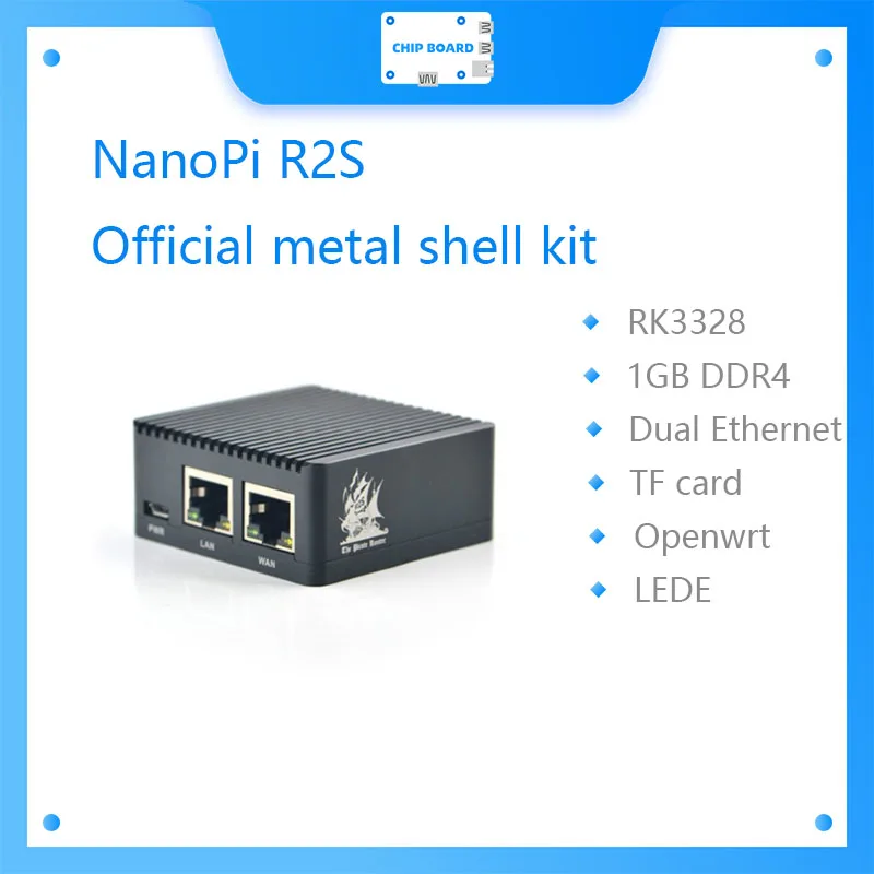 Friendly NanoPi R2S Oficial metal shell OpenWrt system RK3328 mini router dual gigabit port 1GB of large memory | Компьютеры и офис