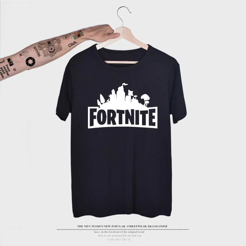 Футболка мужская с надписью Game Fortnites хлопковая рубашка коротким рукавом для пар
