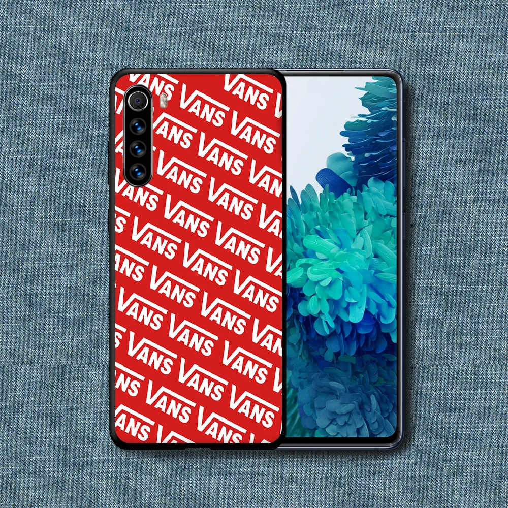 

Vane Fashion Sport Brand Shoe Phone Case For Xiaomi Redmi Note 7 8 8T 9 9S 4X 7 7A 9A K30 Pro Ultra black Shell Luxury Prime