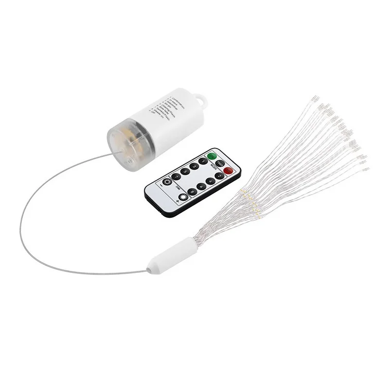 DIY фейерверк фестиваль Висячие Звездные огни 100-200 светодиодов медная сказочная гирлянда Рождественские наружные огни для спальни Вечерние
