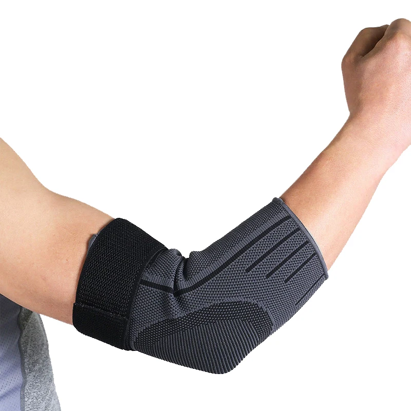 

2PC Sports Elbow Support Pad Pressurization Men Basketball Volleyball Fitness Gear Adjustable Elastic Brace Protector