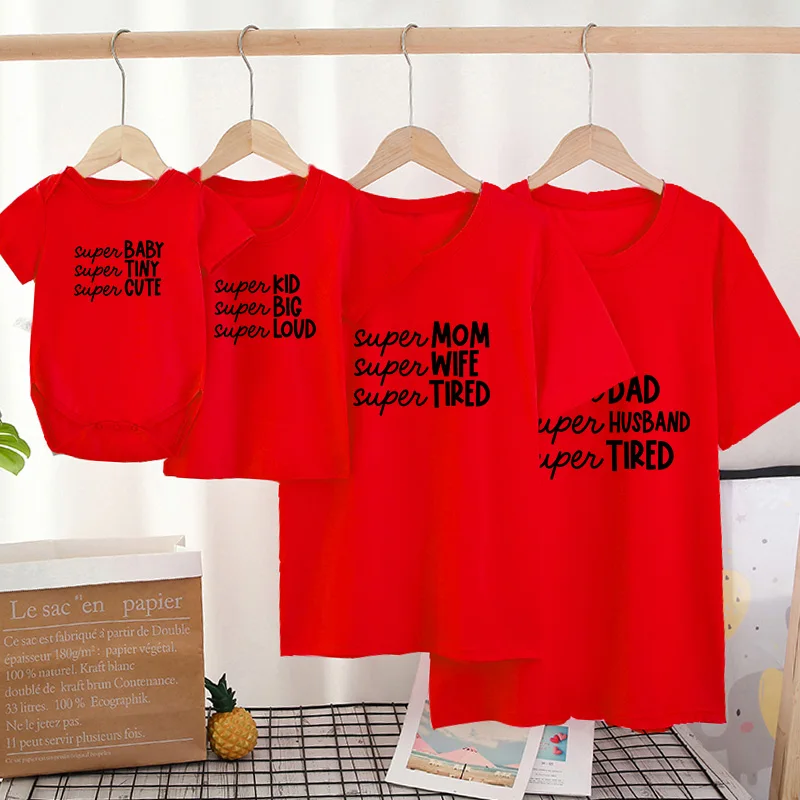 Camiseta de aspecto familiar para mam&aacute; y yo, ropa divertida para pap&aacute;, ni&ntilde;a, Tops para padre, madre, hija, hijo, trajes familiares combinados-4