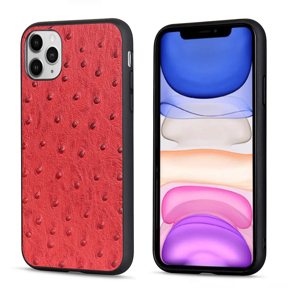 4 вида цветов Новинка для iPhone X XR XS 11 Pro Max Страусиная зернистая натуральная коровья