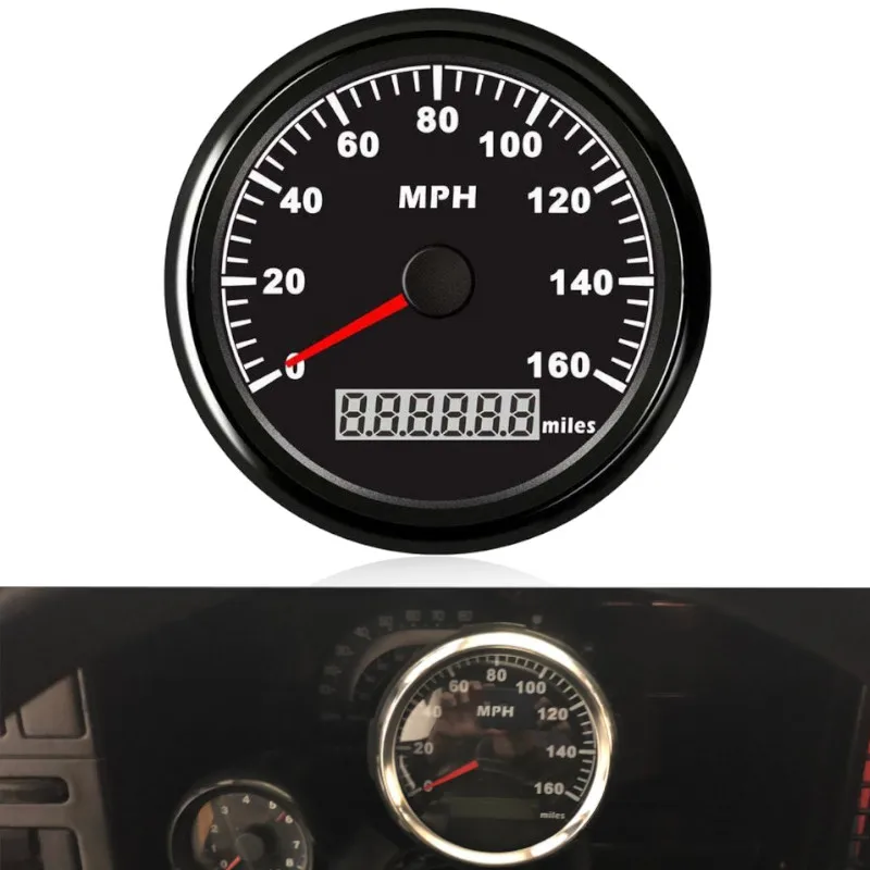 Автомобильный цифровой GPS датчик 85 мм измеритель скорости для мотоцикла лодки