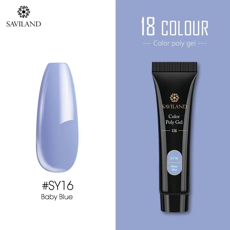 15ml SY16 SAVILAND, 15 г, 30 г, цветной, быстрый, полигель, для наращивания пальцев, замачивается, УФ, камуфляж, строительный, полигель, твердый гель, лак для ногтей - Цвет: 15ml SY16