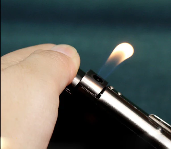 (20 сигарет) Мужская Винтаж металлическая сигаретная чехол с бутан газовой