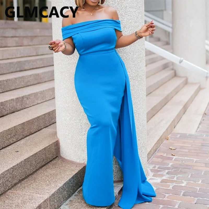 

Women Off Shoulder Slim Elegant Maxi Dress Formal Evening Party Gowns Dresses
