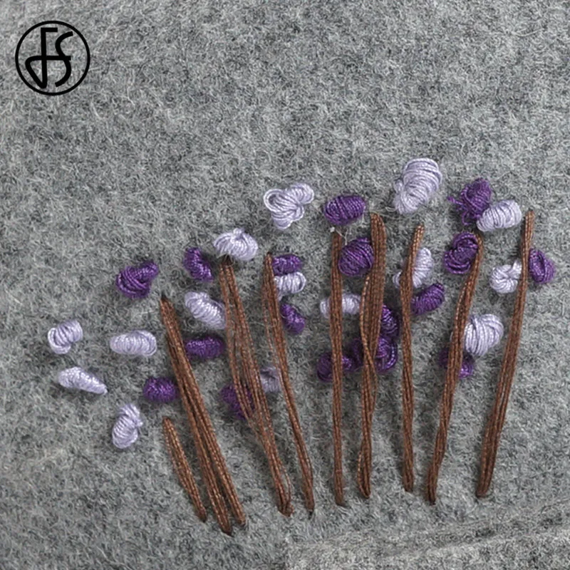 FS осенне зимняя шапка с неровными полями фетровая шляпа для женщин шерстяная