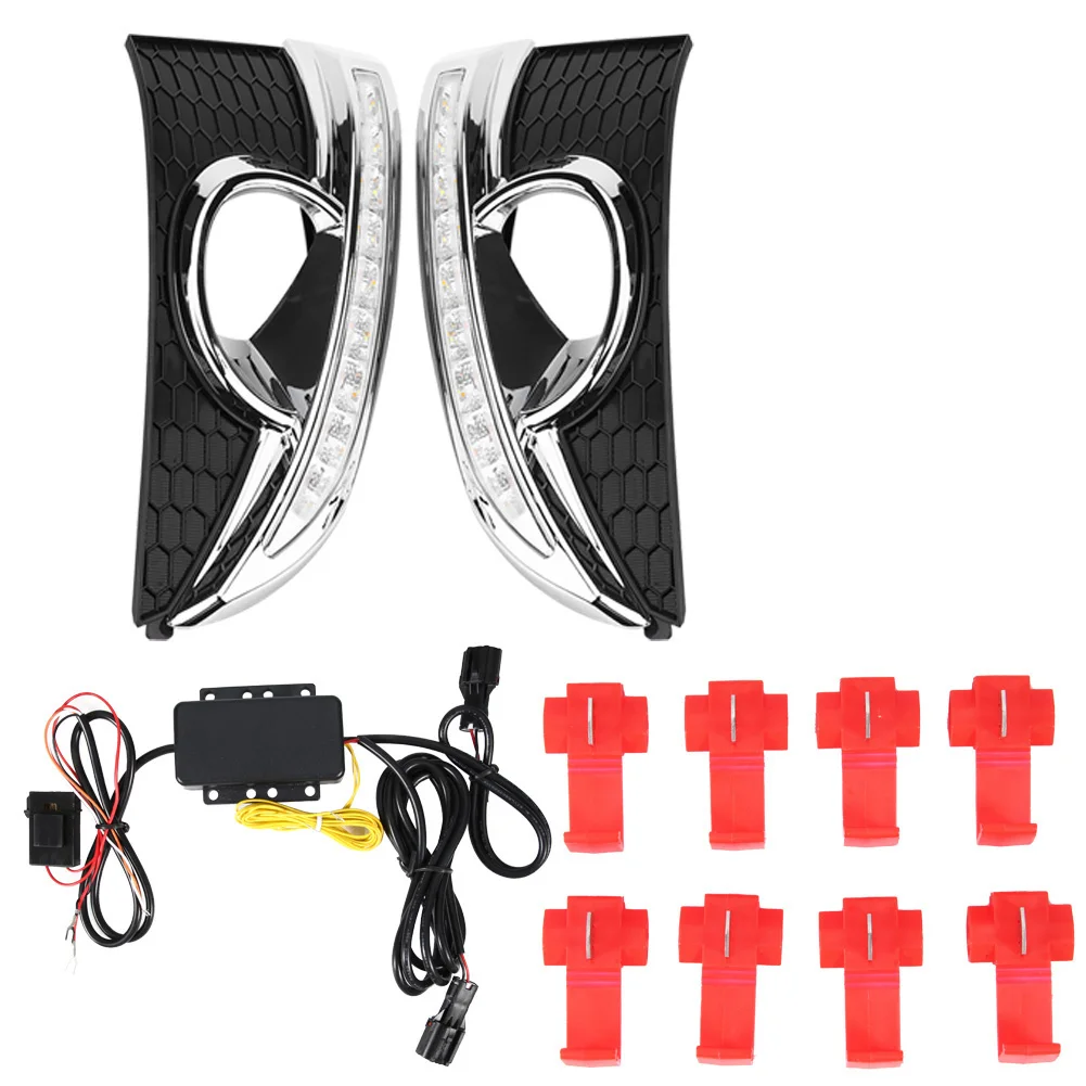 

A pair of left and right LED dual-color daytime running lights for Chevrolet Capaci