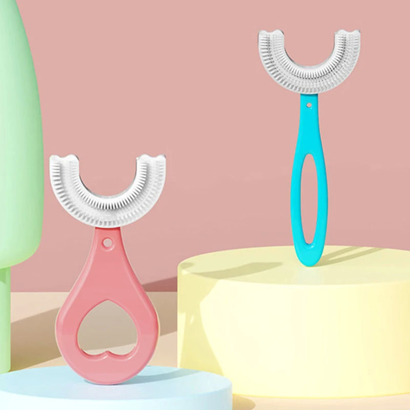 

U Shape Toothbrush Kids Teeth Care Soft Silicone Teethers Children Brushing Teeth Cleaning Supplies Teeth Oral Care Toothbrush