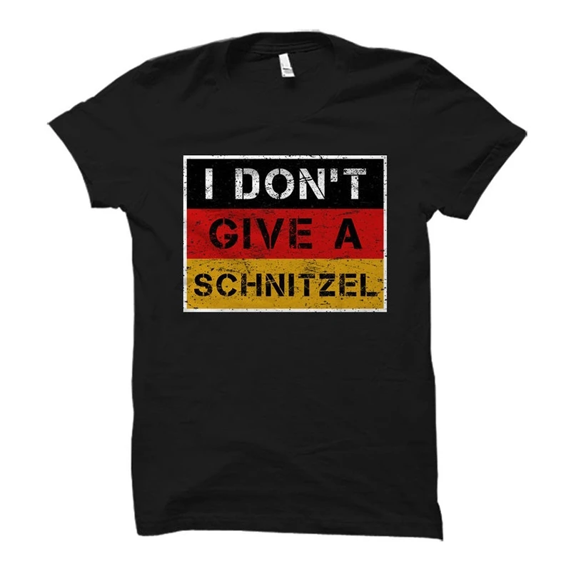 

I Don't Give A Schnitzel - Germany T Shirt Mens Shirt Funny German Gift graphic t shirts