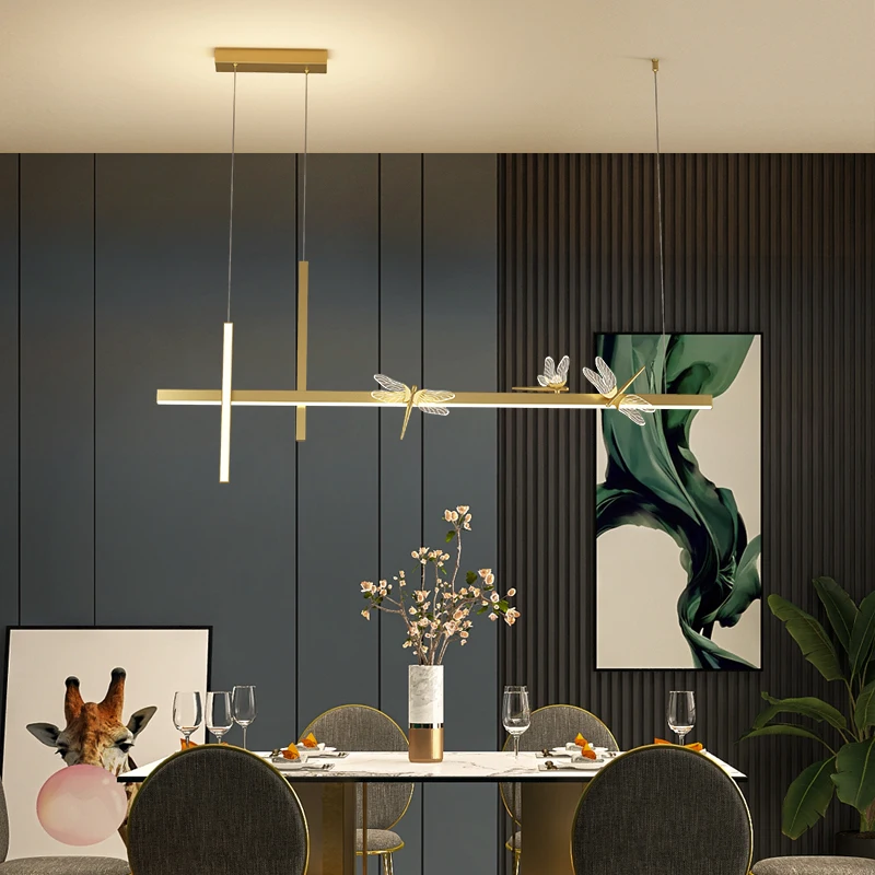 

Modern Dragonfly Features Pendant Light Loft Indoor Home Decoration For Living Dining Room Bedroom Hotel Bar 110V 220V Fixture