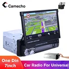 Автомагнитола Camecho 1DIN с Bluetooth, Авторадио с 7-дюймовым сенсорным экраном HD, MP5 SD FM, USB плеером, камерой заднего вида